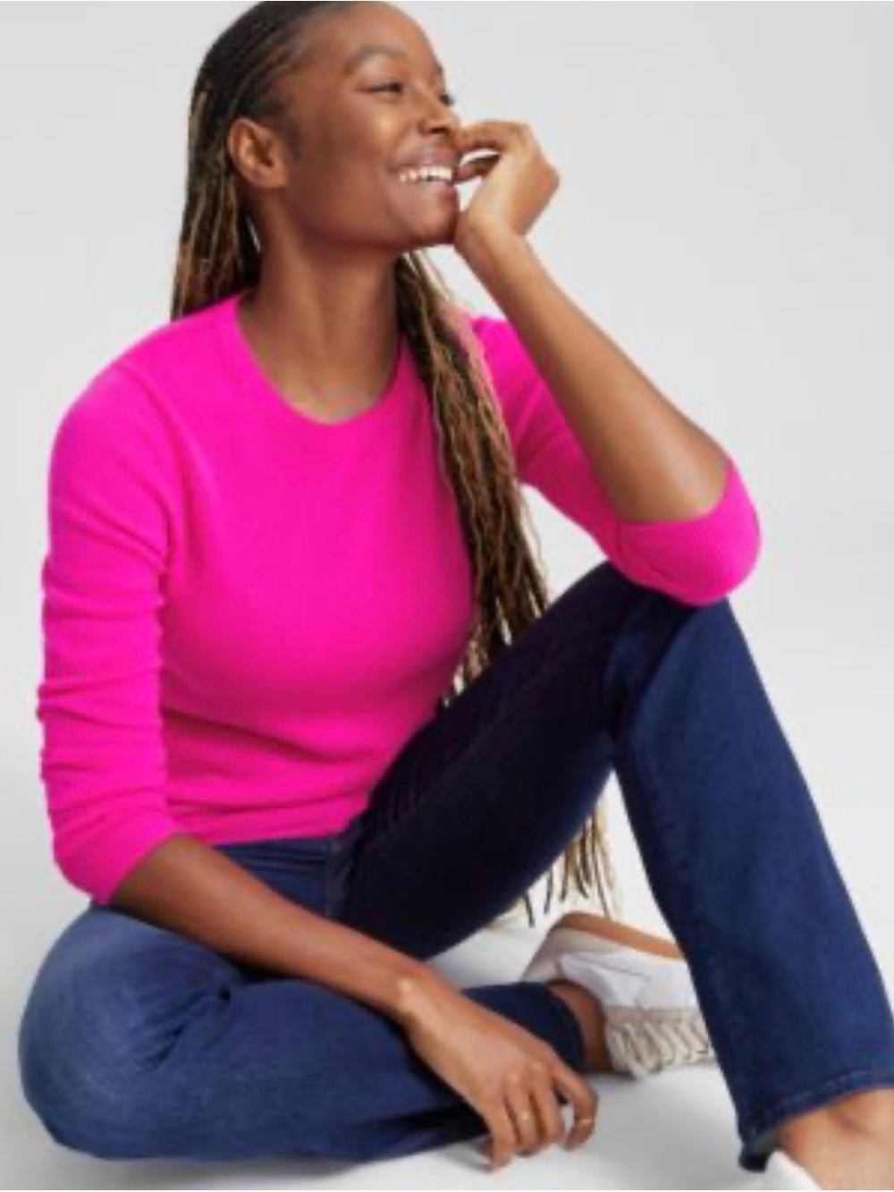 Charter Club Women’s Hot Pink Cashmere Crewneck Sweater